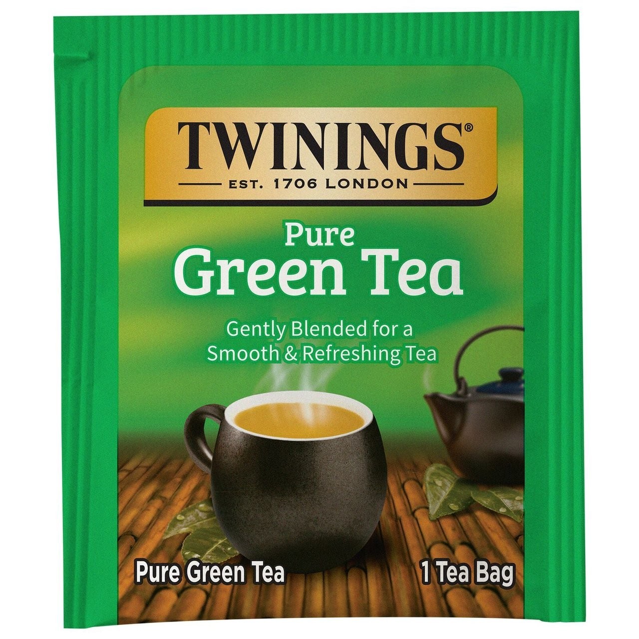 Twinings Pure Green Tea Individually Wrapped Bags 100 Count Pack of 1 Smooth …