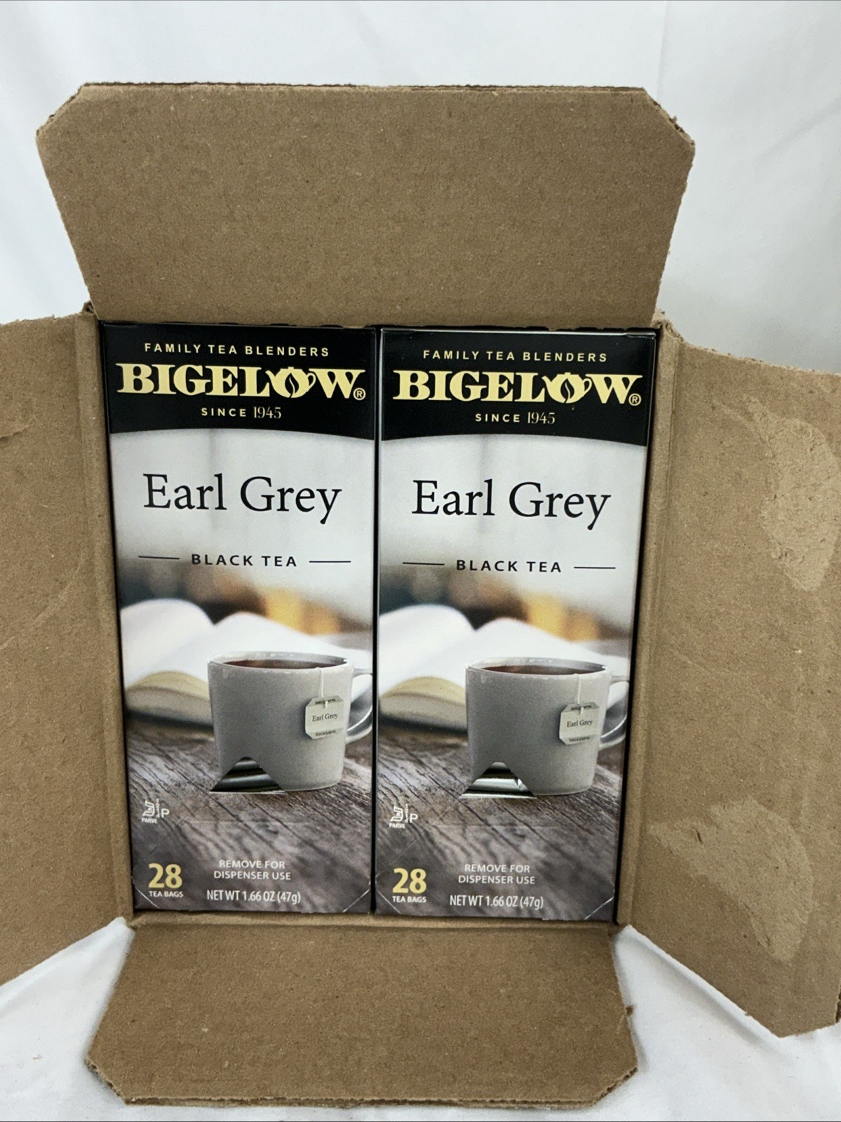 6 Boxes Bigelow Earl Grey Black Tea, 28 Bags Per Box (168 Bags Total) 1.66 Oz