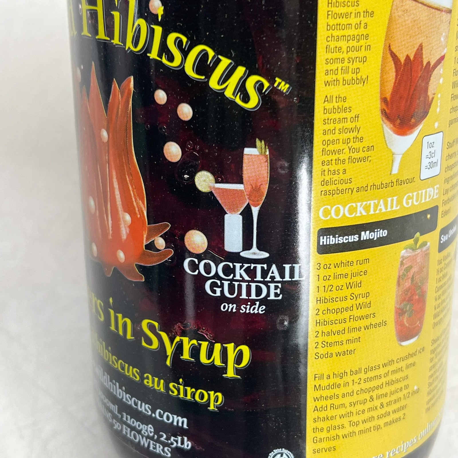 WILD HIBISCUS FLOWER (50 FLOWERS) Wild Hibiscus Flowers In Syrup 2.5lb BB 06/29