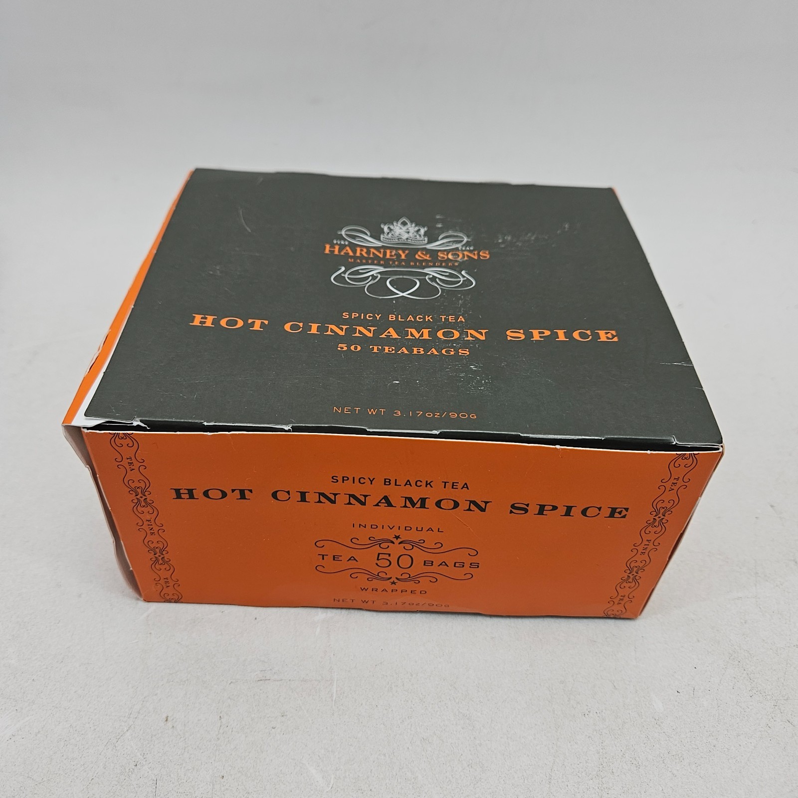 Harney & Sons Spicy Black Tea, Hot Cinnamon Spice, 50 Tea Bags, 3.17 oz (90 g)