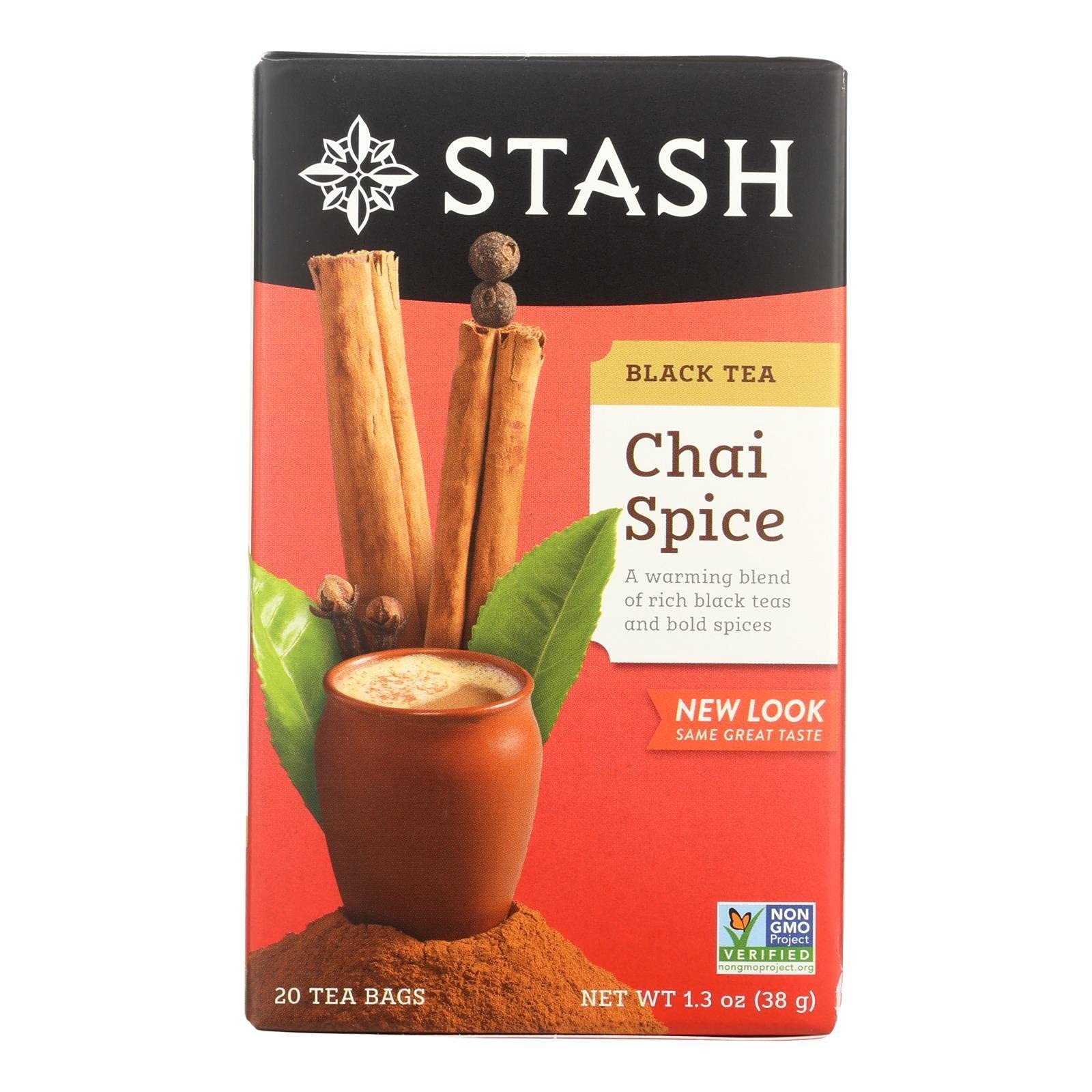 Stash Chai Spice Black Tea – 20 bags per pack — 6 packs per case.