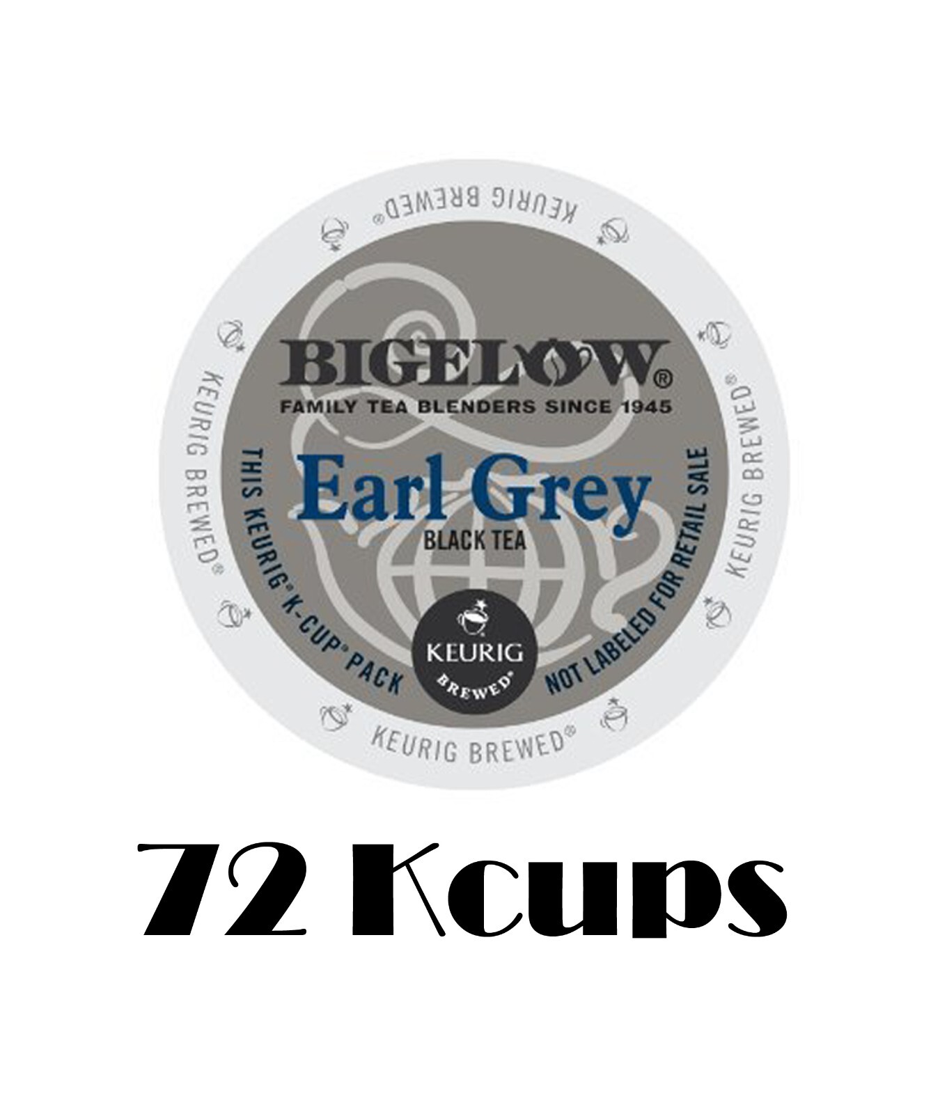 Lot 72 KCup Bigelow Earl Grey Black Tea Keurig pod Bergamot Holiday Gif FreeShip
