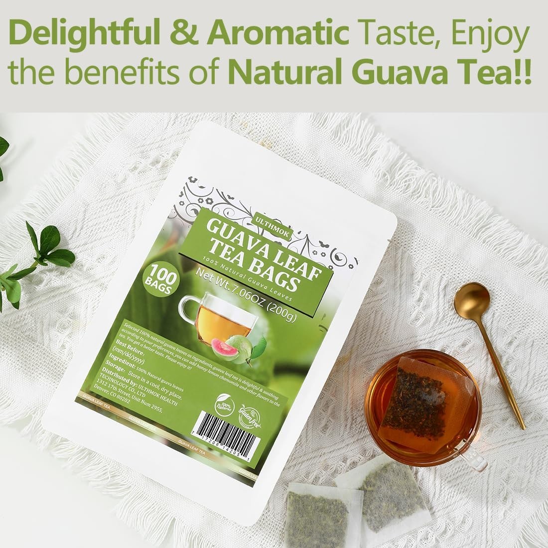 Nourishing Guava Leaf Tea Bags – 100% Natural & Antioxidant-Rich (100 Count)