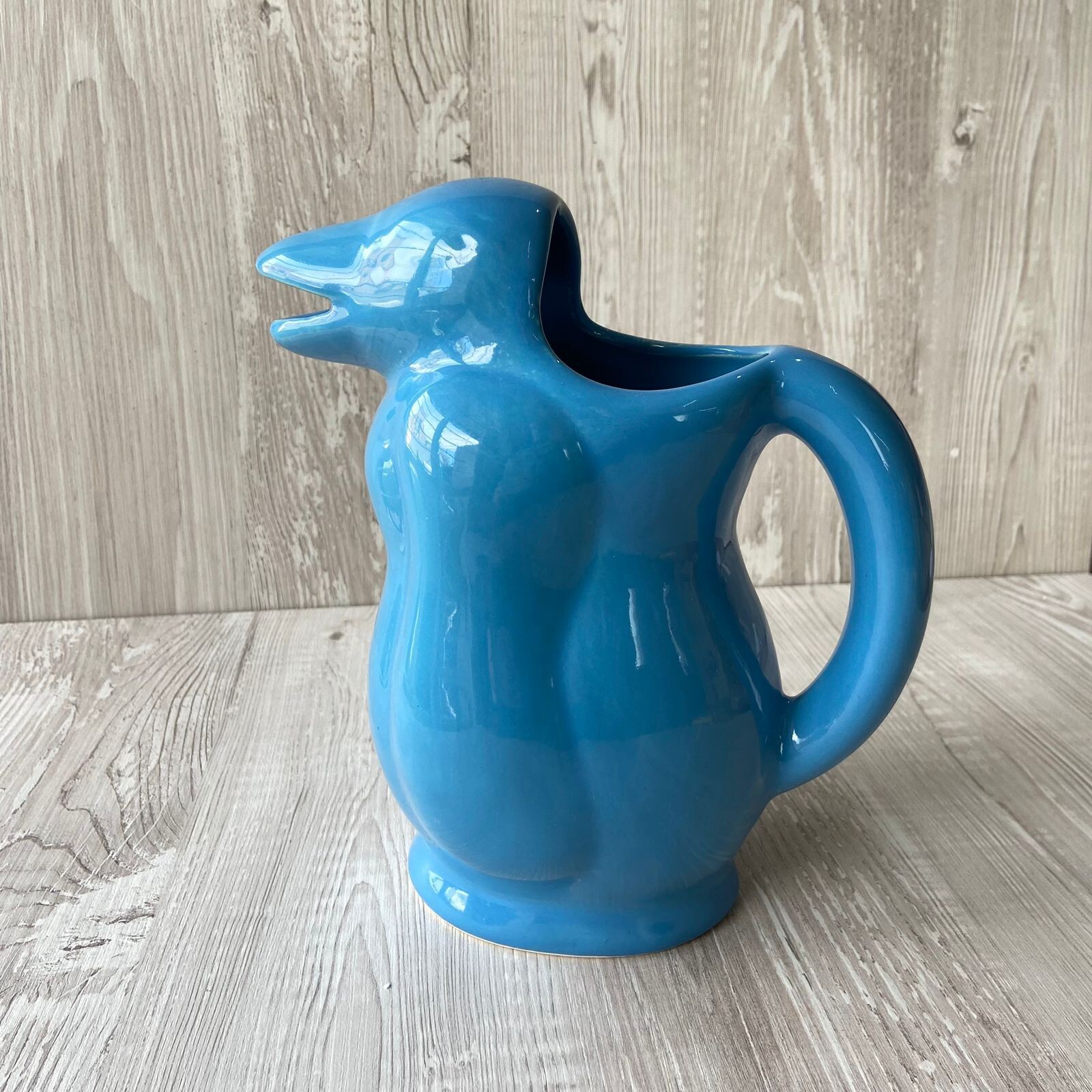 Jarra De Mesa Pingüino De Cerámica 500ml – Celeste