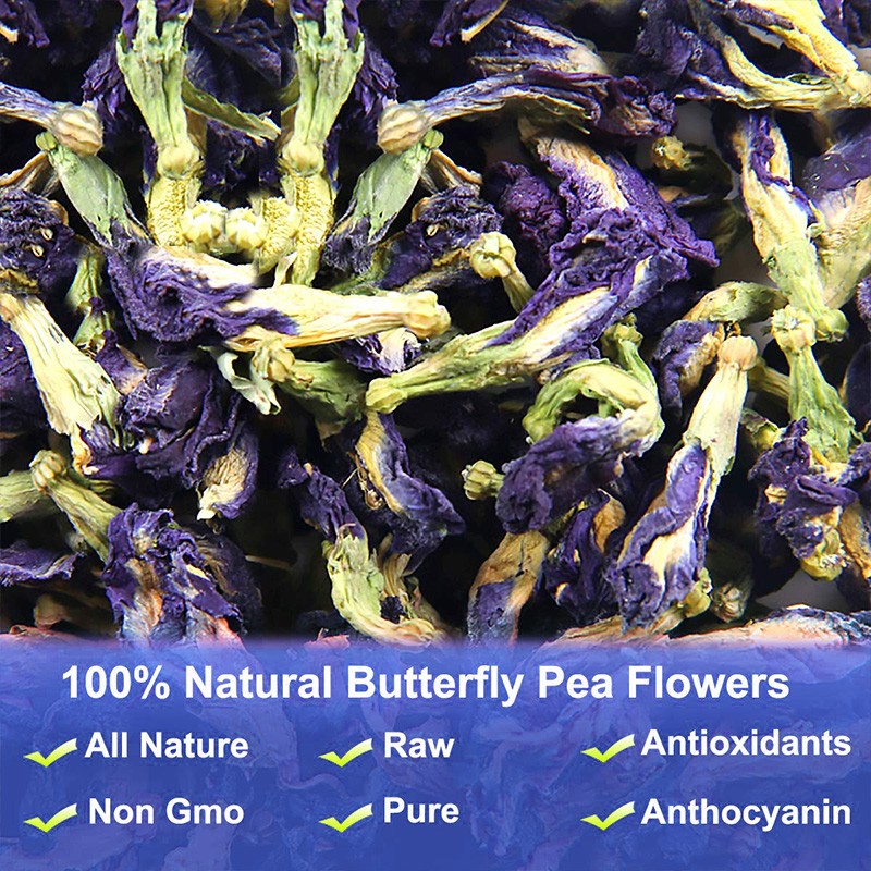 Butterfly Pea Flower Tea Pyramid Tea Bags, Clitoria ternatea Premium