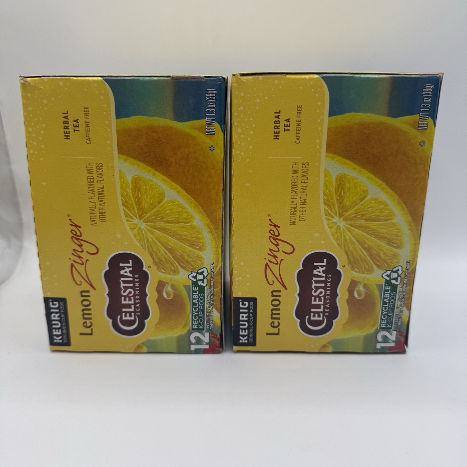 Celestial Seasonings Lemon Zinger Tea K-Cups 24 Count 2 Boxes Exp 12/2026