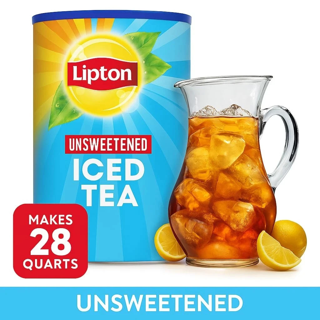 Lipton Unsweetened Iced Tea, Mix, 2.6 Oz Free Shipping