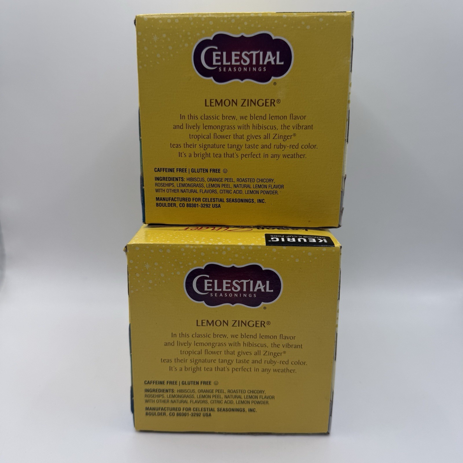 Celestial Seasonings Lemon Zinger Tea K-Cups 24 Count 2 Boxes Exp 12/2026