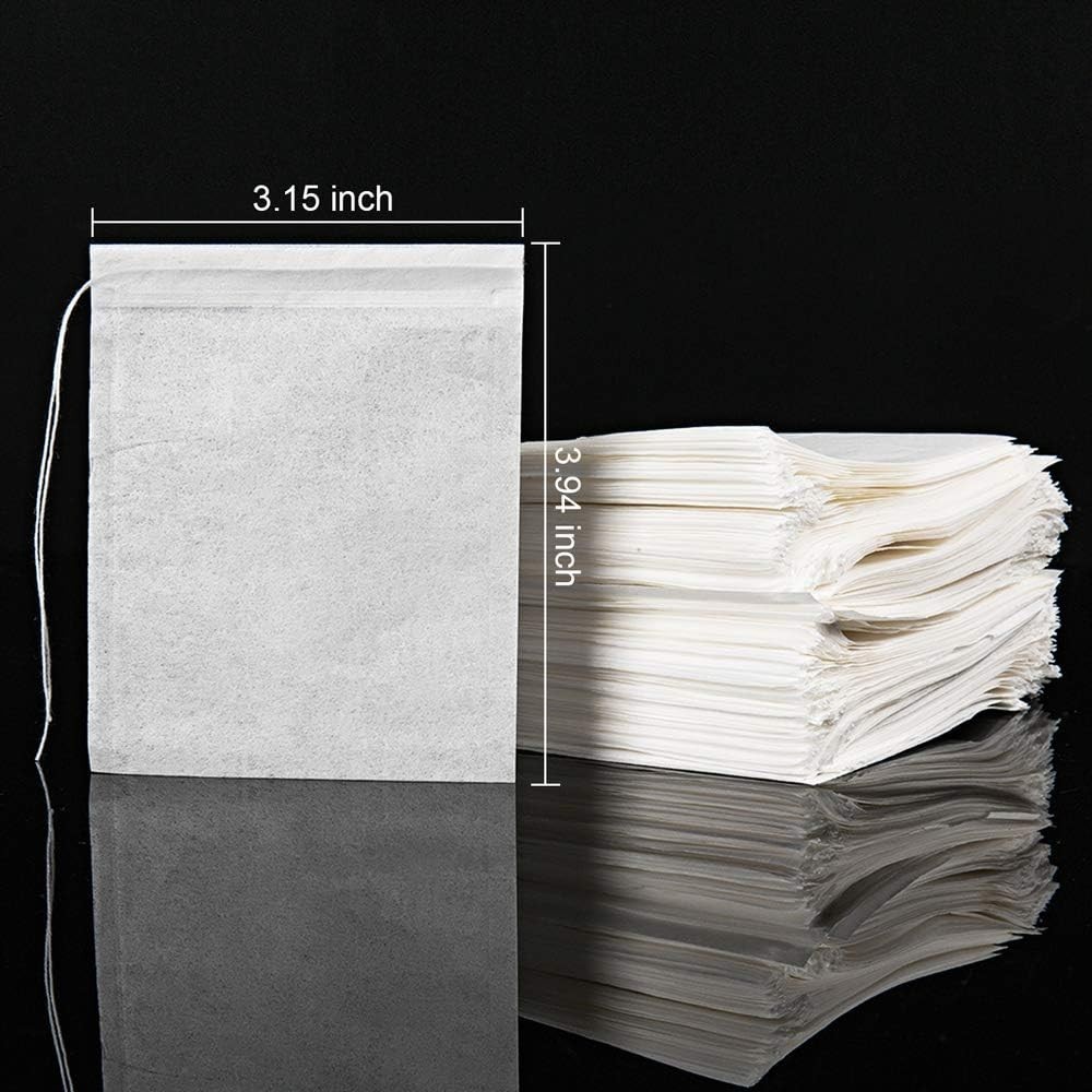 Convenient 100PCS Tea Filter Bags – Natural Material for Pure Loose Leaf Brewing