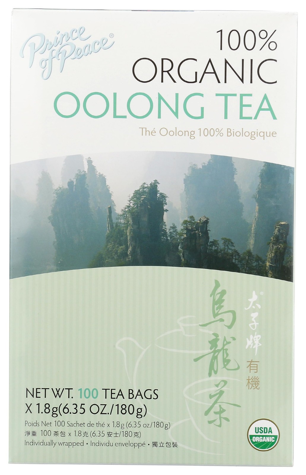 Prince of Peace Organic Oolong Tea, 100 Tea Bags – 100% Organic Black Tea – U…