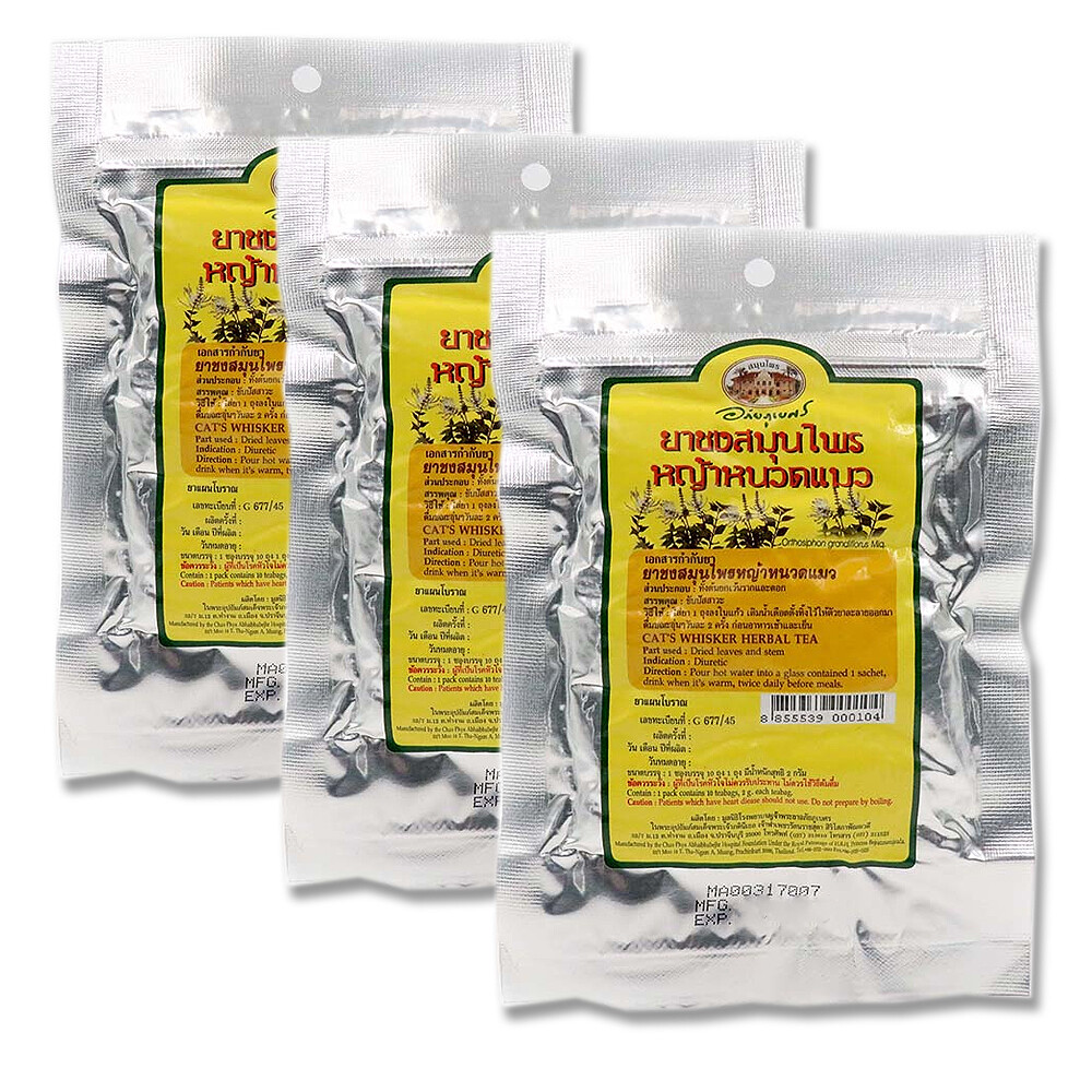 Cat’s Whisker Herbal Infusion Tea Gout & Kidney Detox Thai Herbal 3Pcs x 10 Bags