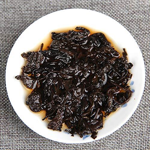 Pu Er Gongting Ripe Puer Brick Tea Aged Cooked Pu-erh Tea 500g Bamboo Leaf Pack