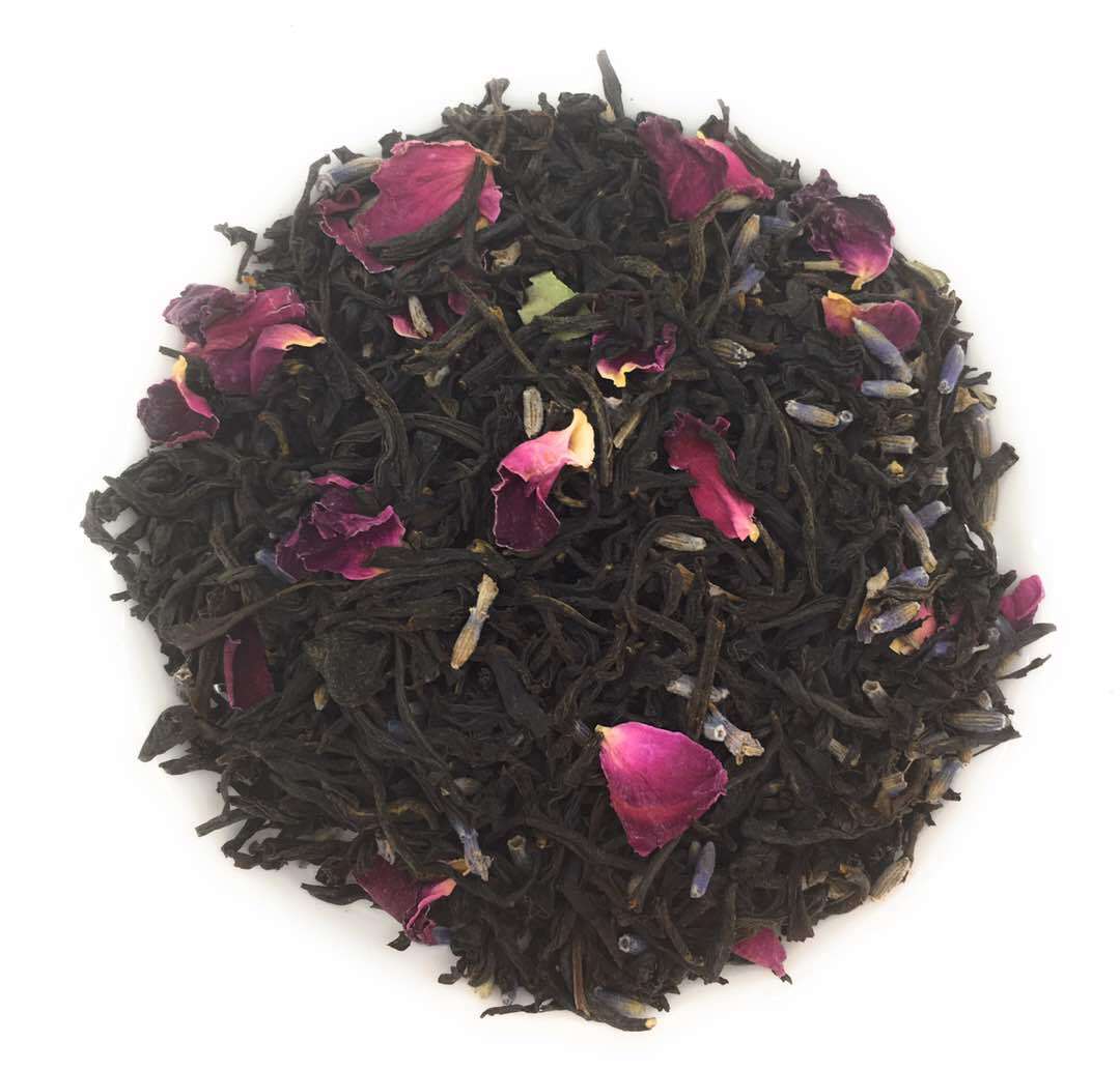 Floral Tea Rose Lavender Black Tea Herbal Loose Leaf Healthy Fresh Blend Delight