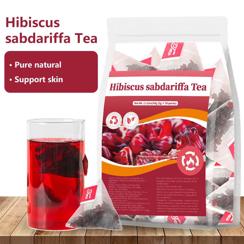 Hibiscus Sabdariffa Tea Supports Skin Health Quality Selection 2g Per Pack