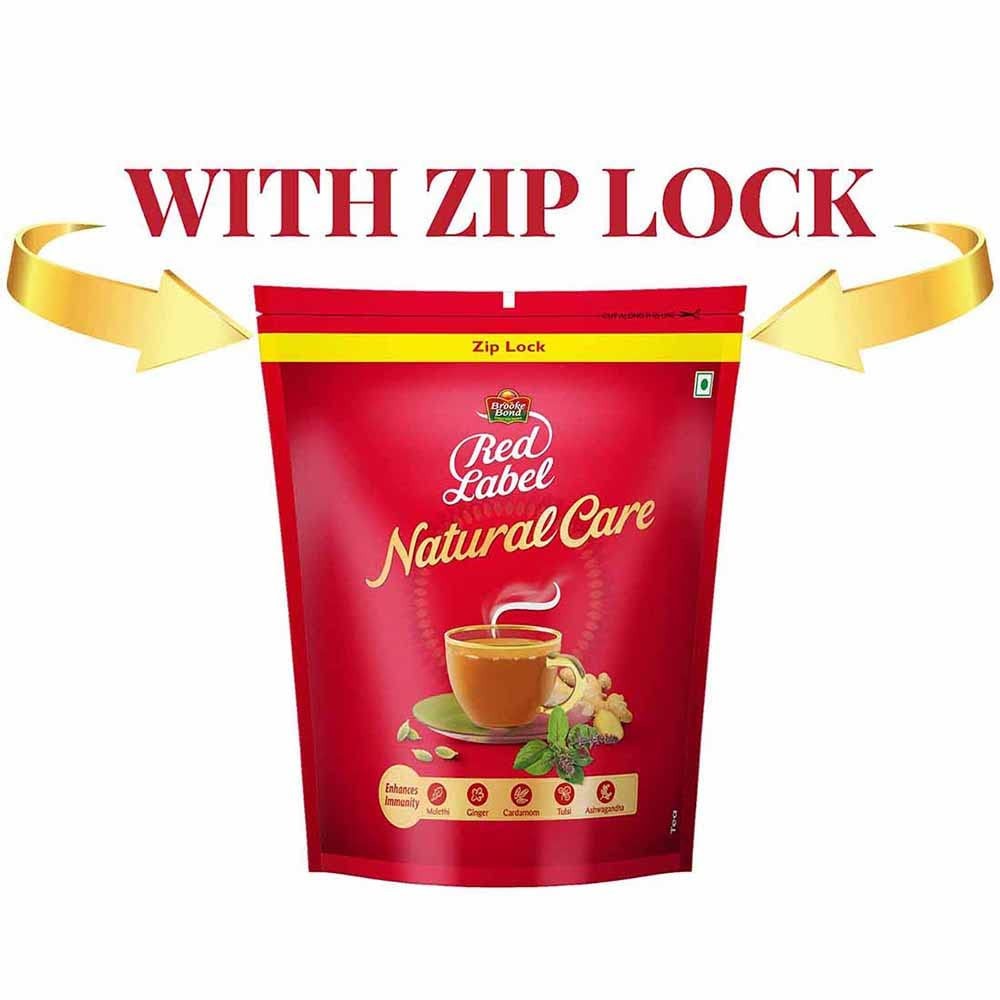 Red Label Natural Care Tea,Chai Made With 5 Ayurvedic Herbs,1 Kg,Ginger Tea