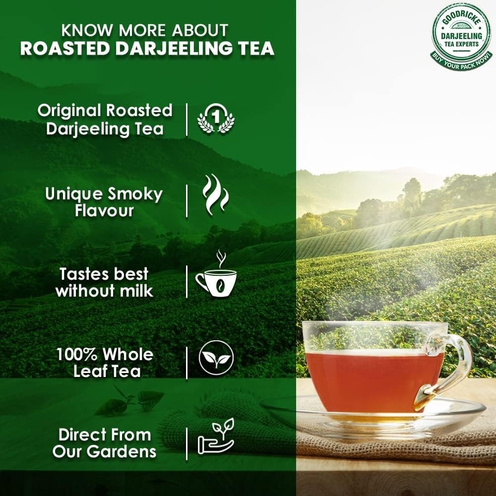 Goodricke Roasted Organic Darjeeling Tea 250gm, free shipping