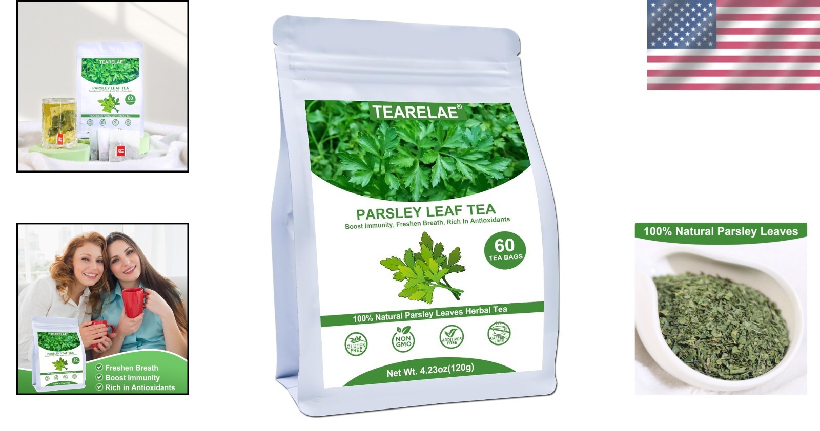 Pure Parsley Tea Bags — Boost Immunity & Freshen Breath