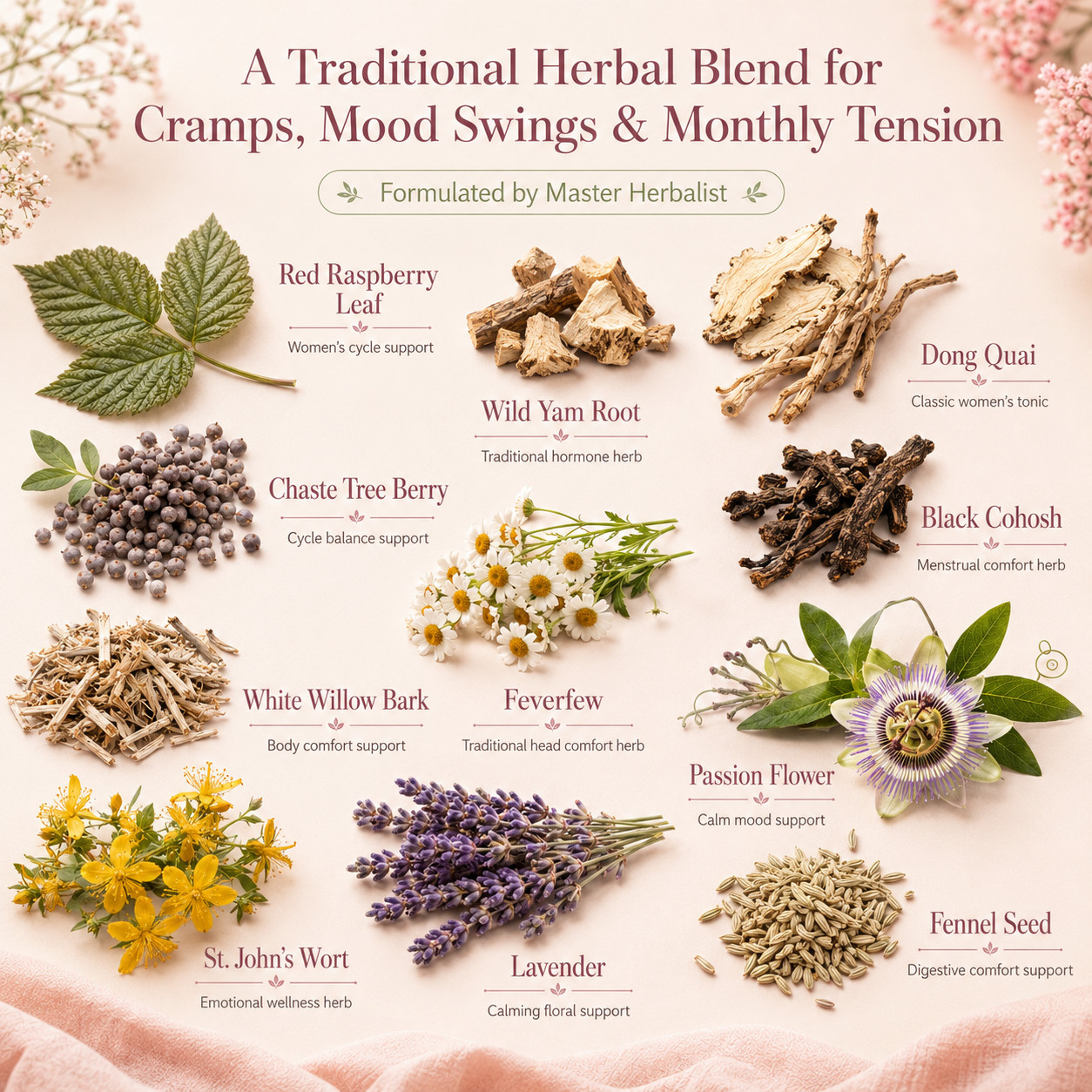 Proven PMS TEA -No more cramps, heavy bleeding & moodiness by a master herbalist
