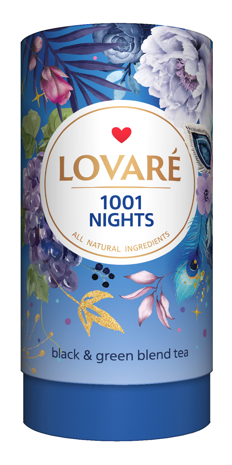 Lovare Tea 80g Premium Flavors in Gift Tube All Natural Ingredients