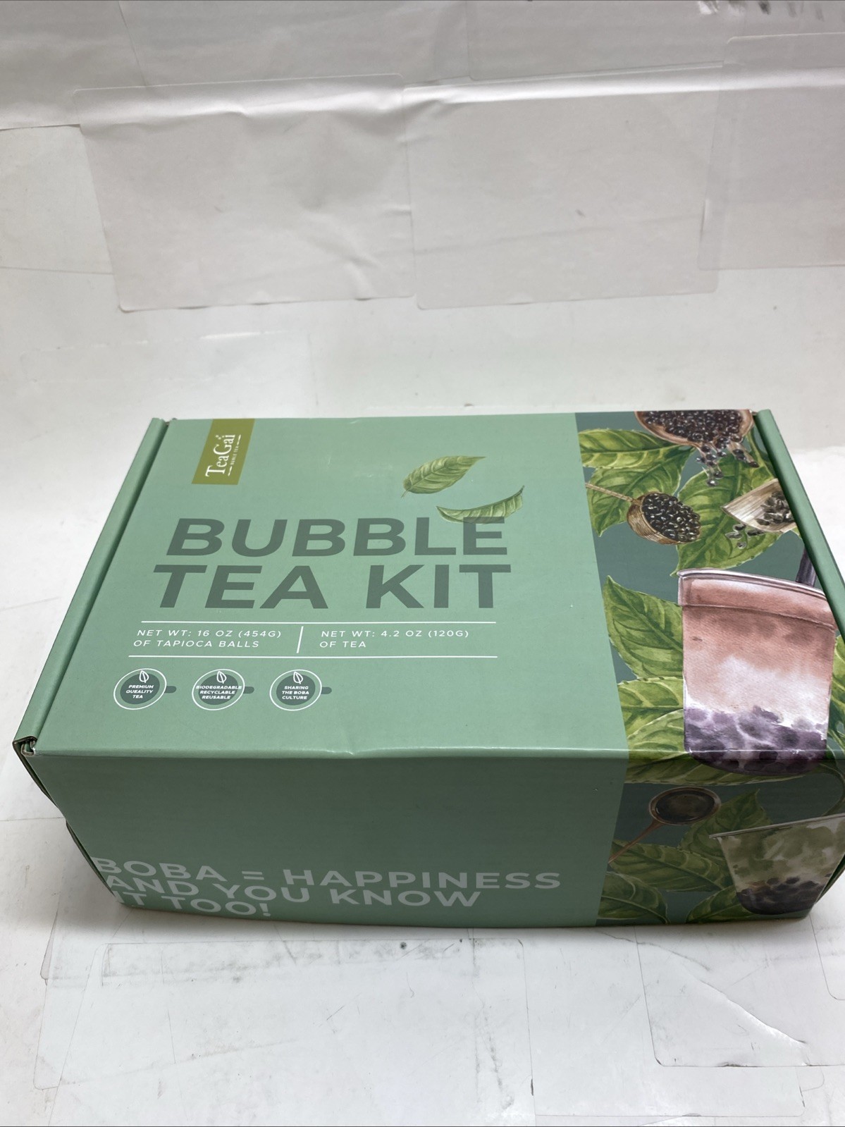 TeaGal Bubble Tea Kit With 4 Reusable Straws Earl Grey Black Jasmine Green