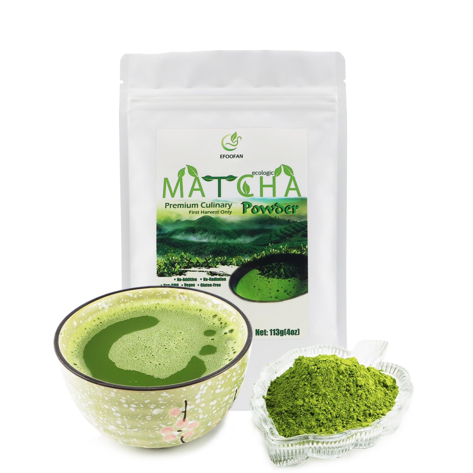 Matcha Green Tea Powder, Premium Culinary Grade4oz, Japanese Tencha Tea Flavo…