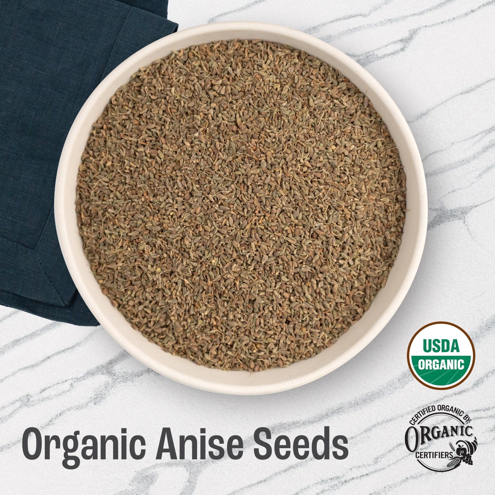 Organic Anise Seeds whole aniseed 8 Ounce (Pack of 1)