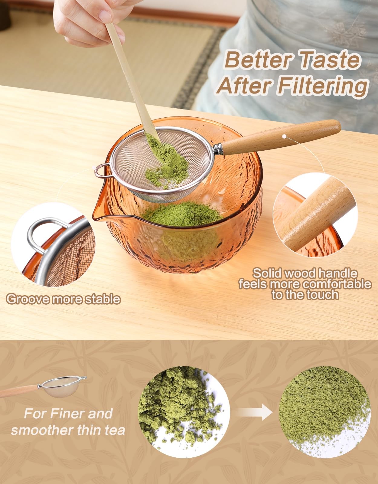 Matcha Whisk Set, 7 Pcs, Matcha Kit Includes Matcha Bowl, Matcha Whisk and Ho…