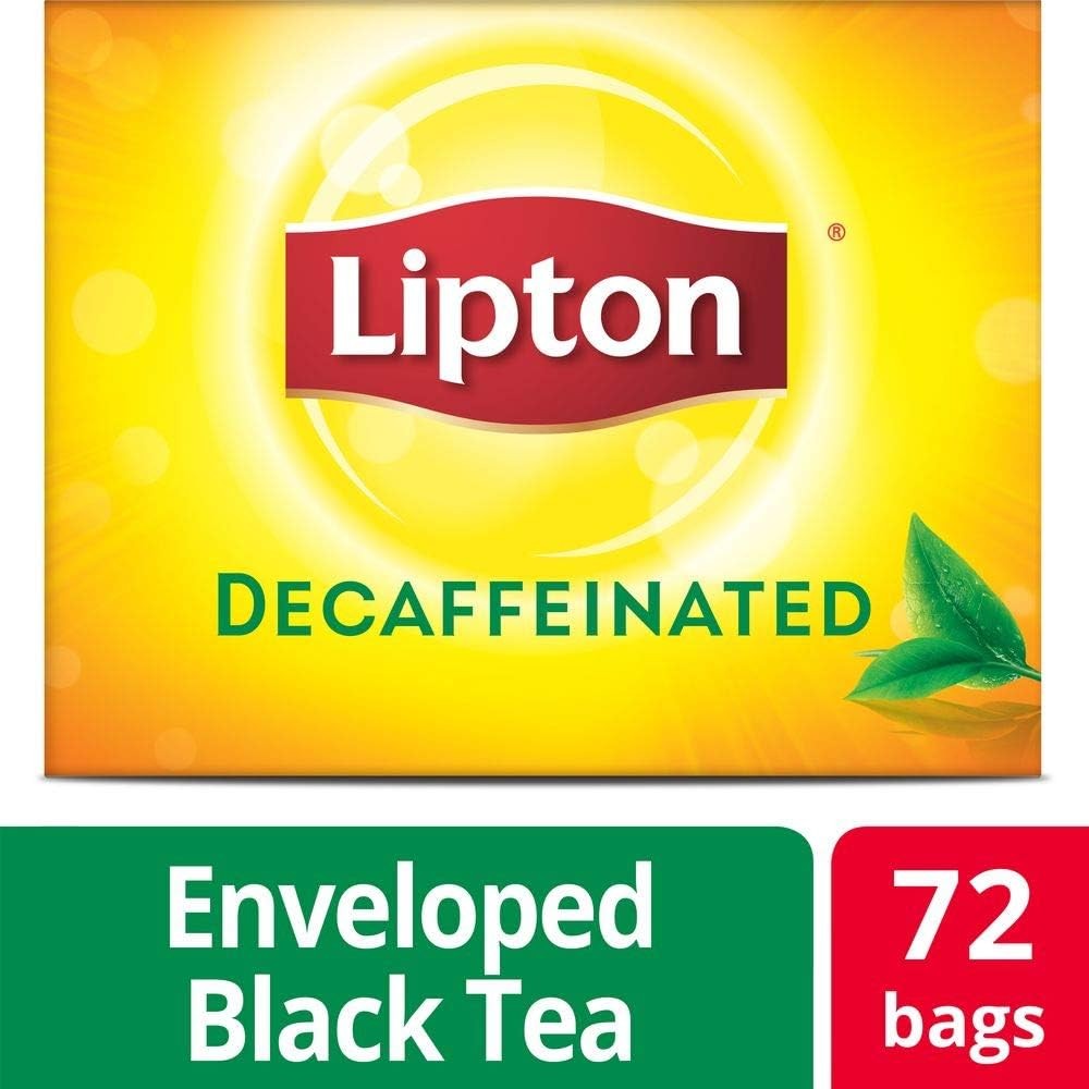 Lipton Decaffeinated Tea Bags 72 Count (Pack of 2)