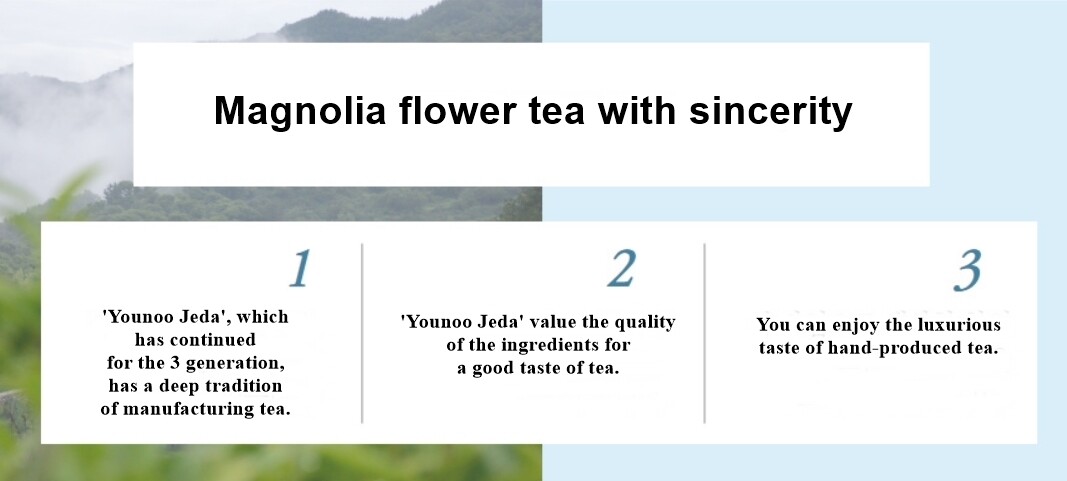 [YOUNOO JEDA] Korean Handmade Organic Kobushi Magnolia Tea from Mt.Jiri – 10g