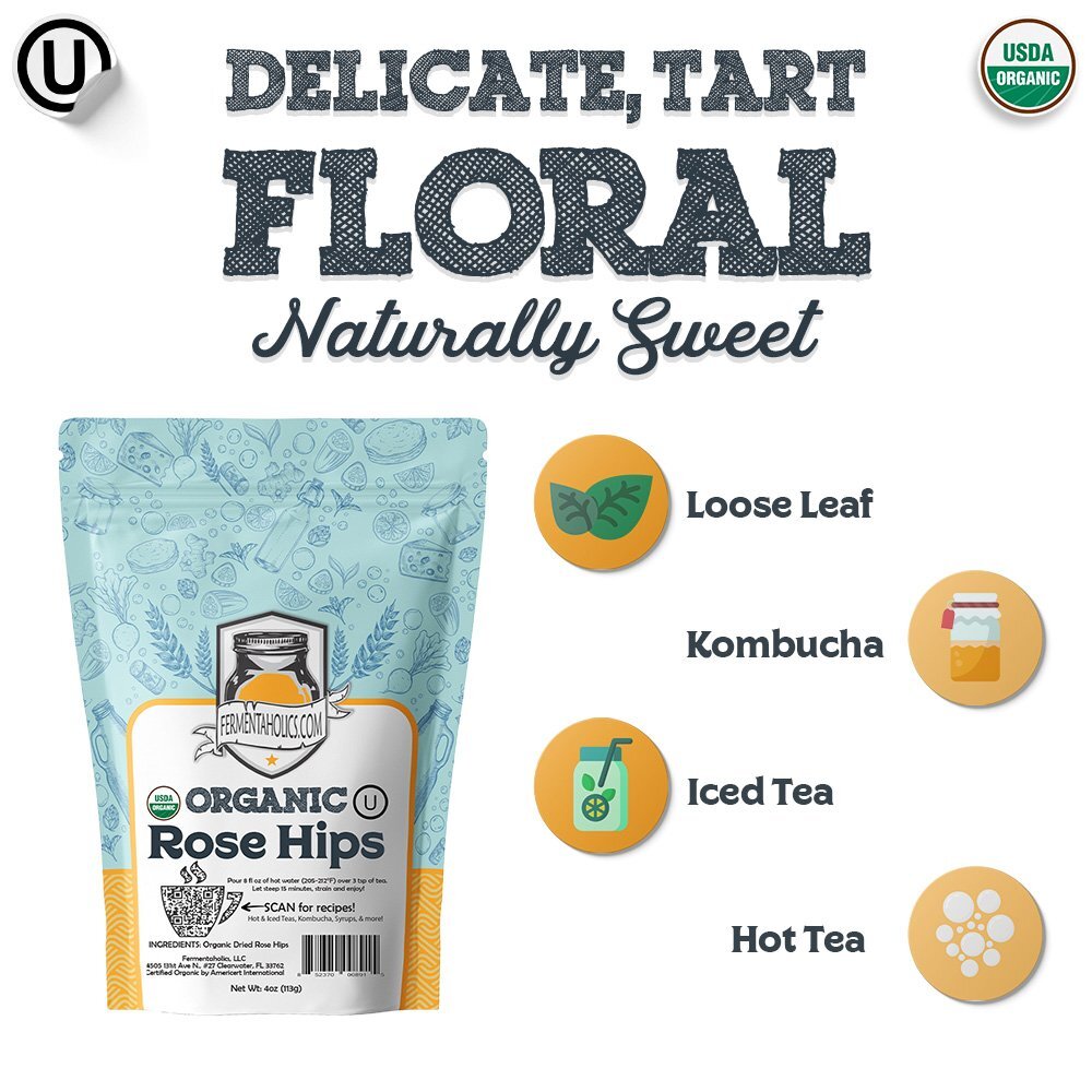 Fermentaholics USDA Certified Organic Dried Rose Hips