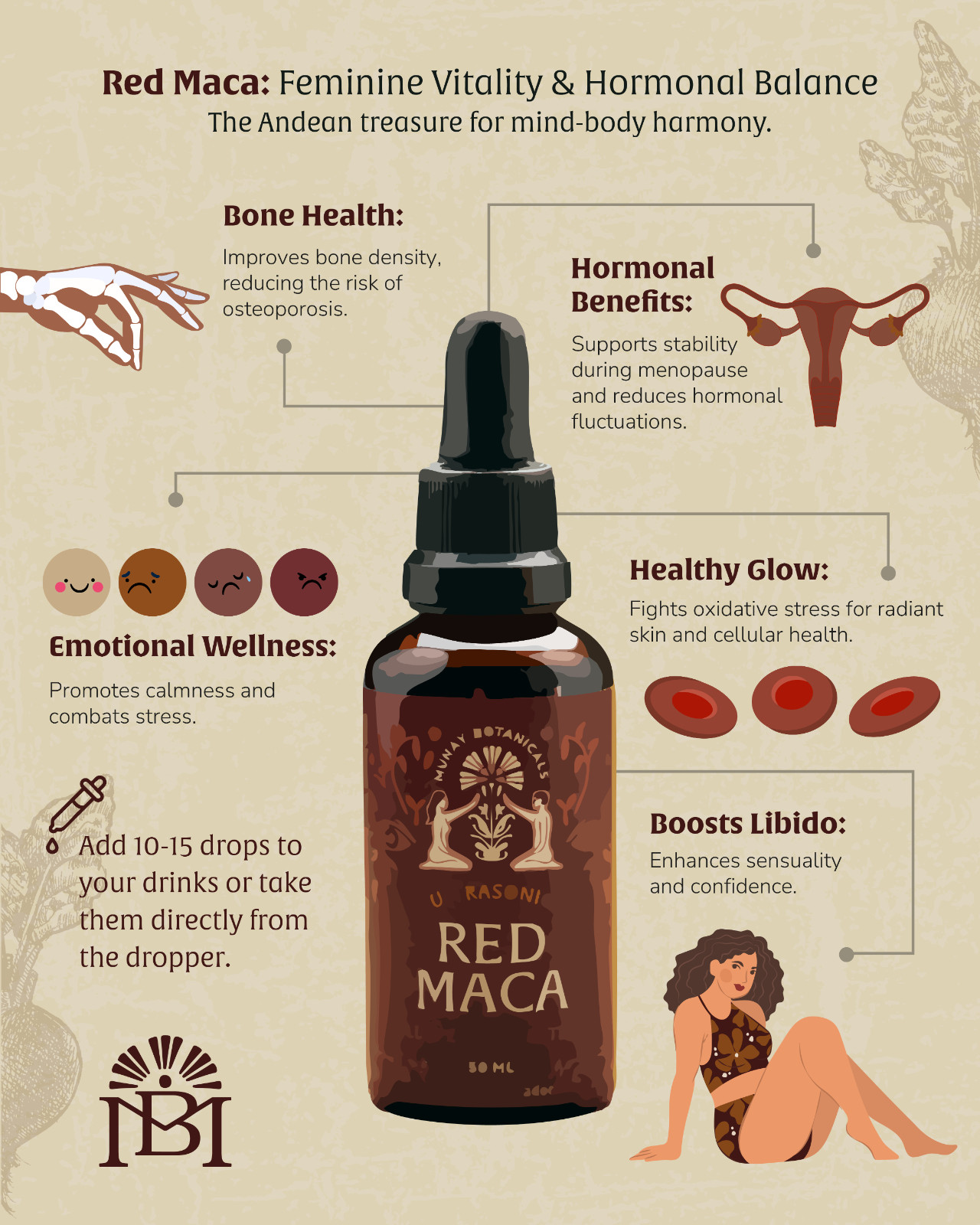Red Maca Extract 50ml | Hormonal Balance & Vitality | Andean Super Root