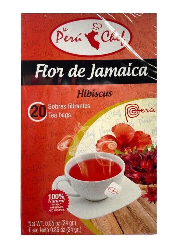 Peru Hibiscus Tea/Sorrel Te Flor de Jamaica Natural Antioxidant (40Tea Bags)