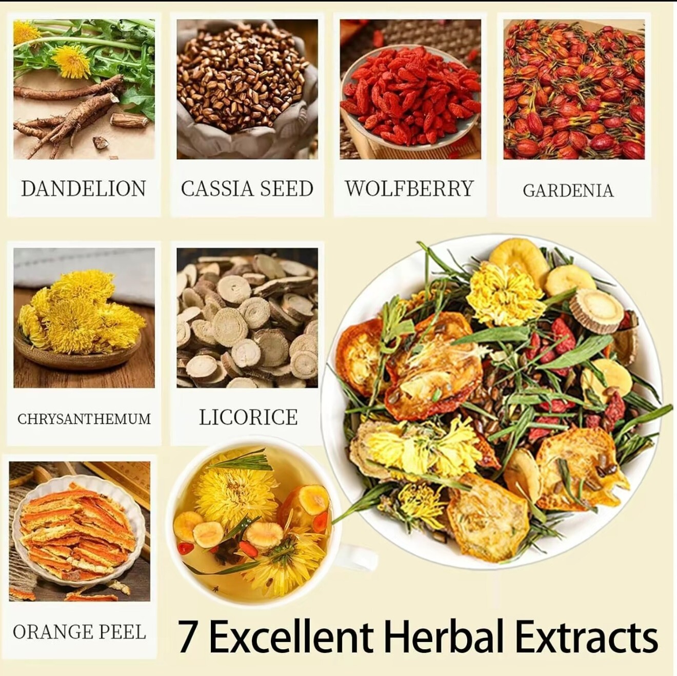 Dandelion Wolfberry Tea, Kidneys & Liver Herbal, Detox Cleanse Detox Herbal Tea