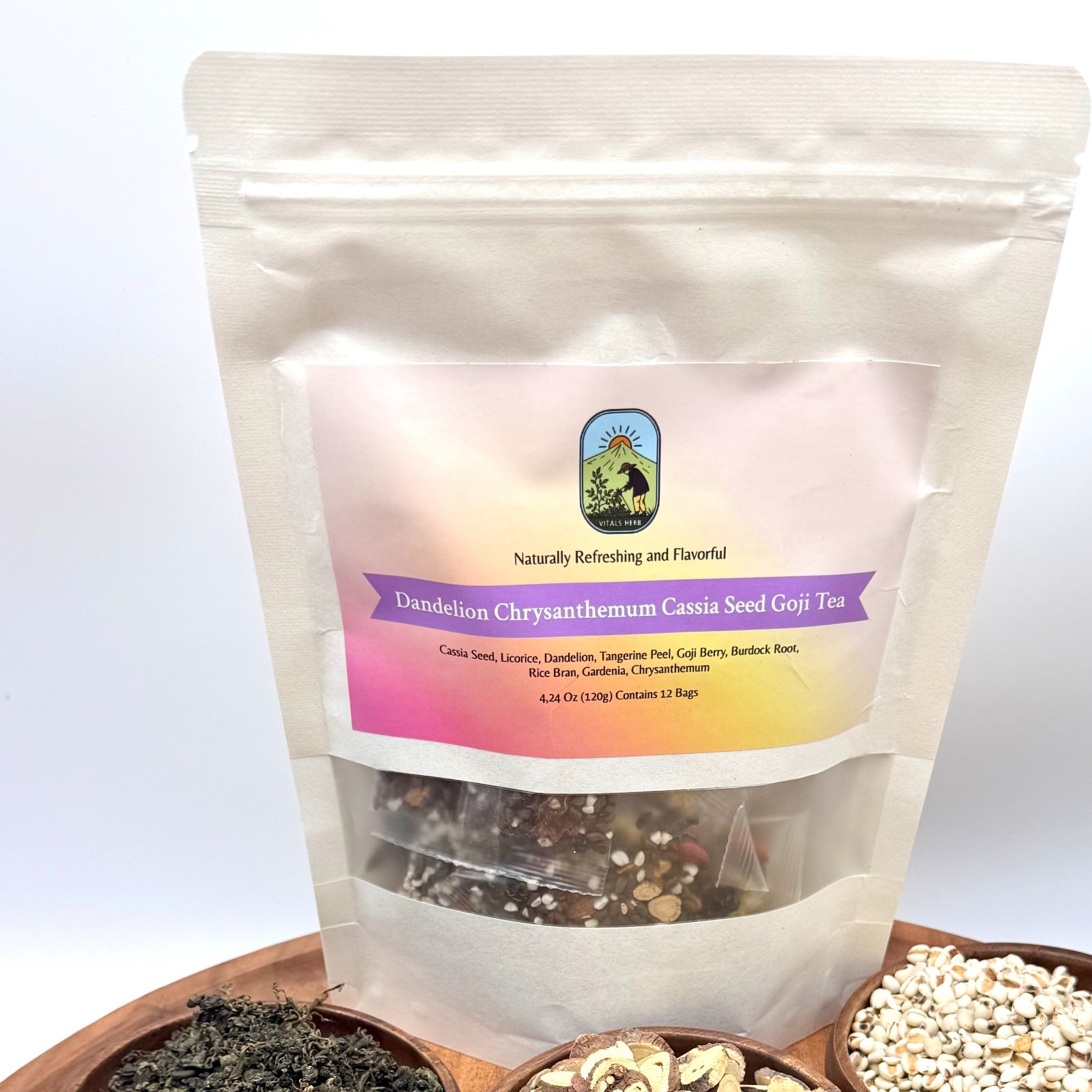 Dandelion Wolfberry Tea 120g Caffeine Free Detox Liver Kidney Support Blend