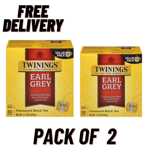 Twinings Earl Grey Citrus and Bergamot Black Tea Bags,50 Count Box,Free Shipping