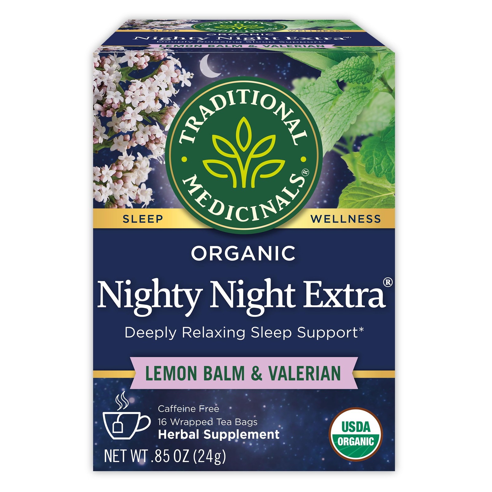 Traditional Medicinals Organic Nighty Night Extra Tea 16 count (Pack of 1)