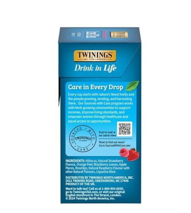 Twinings Lemon Iced Tea Bags, 72 CT 6.35oz BBD 07/11/2027