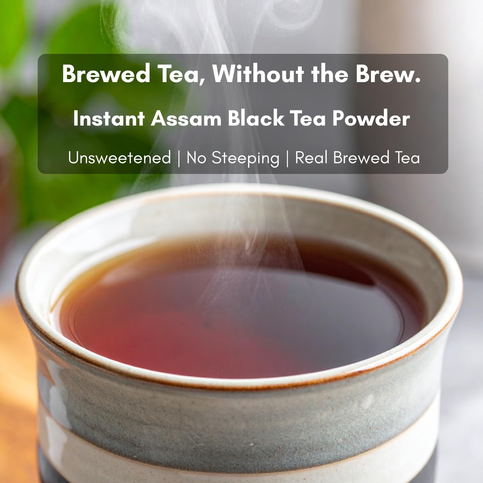 Decaffeinated Instant Black Tea Assam for Hot Tea, Iced Tea & Baking (8oz) (3…