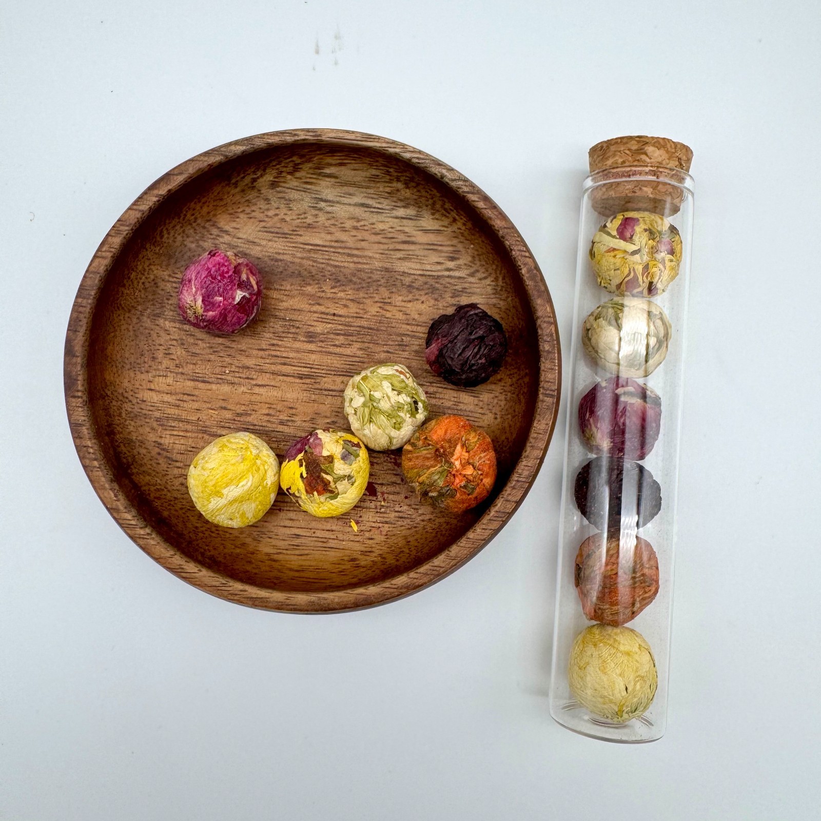 Blooming Flower Tea Balls 6 Pack Jasmine Rose Chrysanthemum Chinese Floral Tea