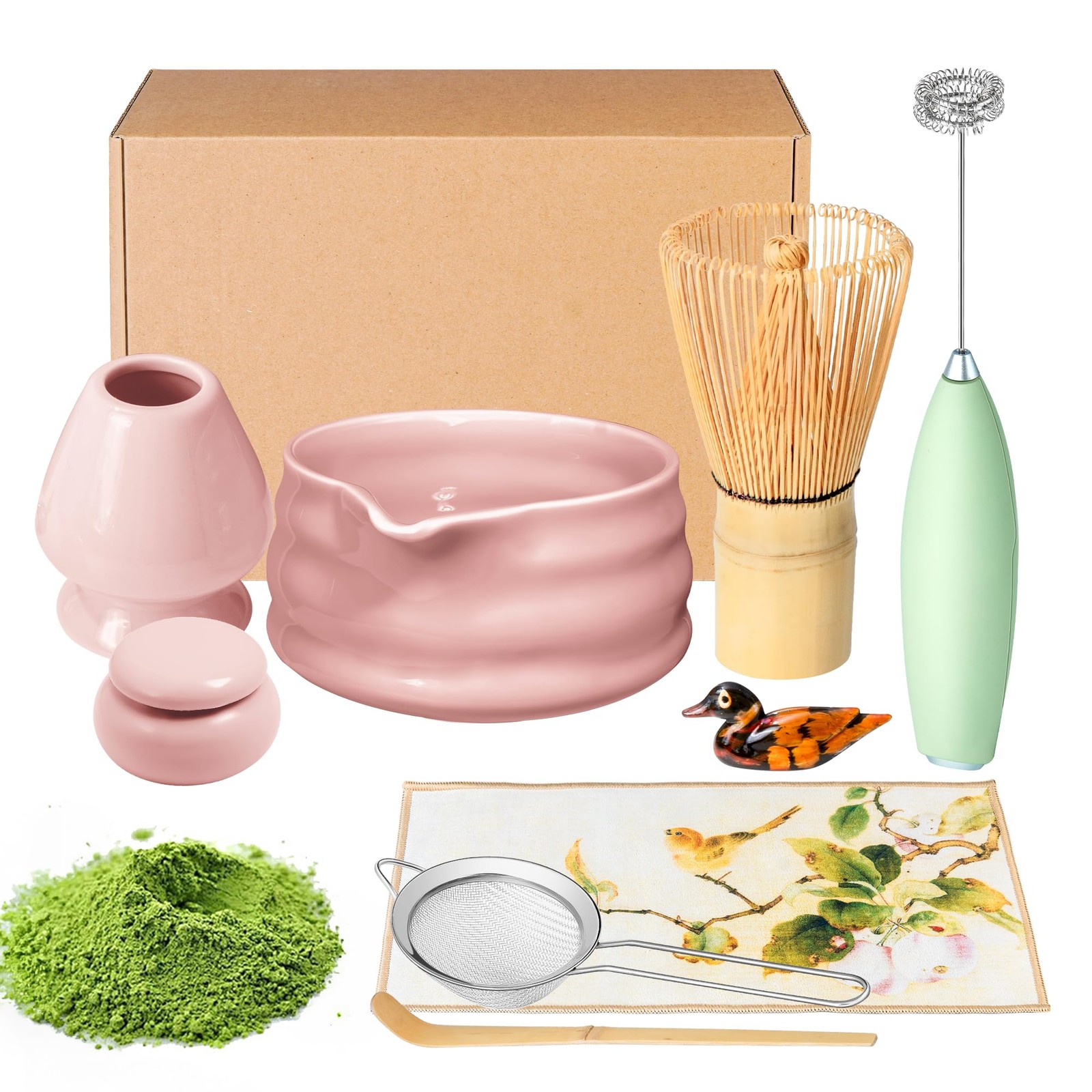 Matcha Whisk Set and Bowl, Matcha Making Kit Whisk, Bowl With Spout, Sifter, …