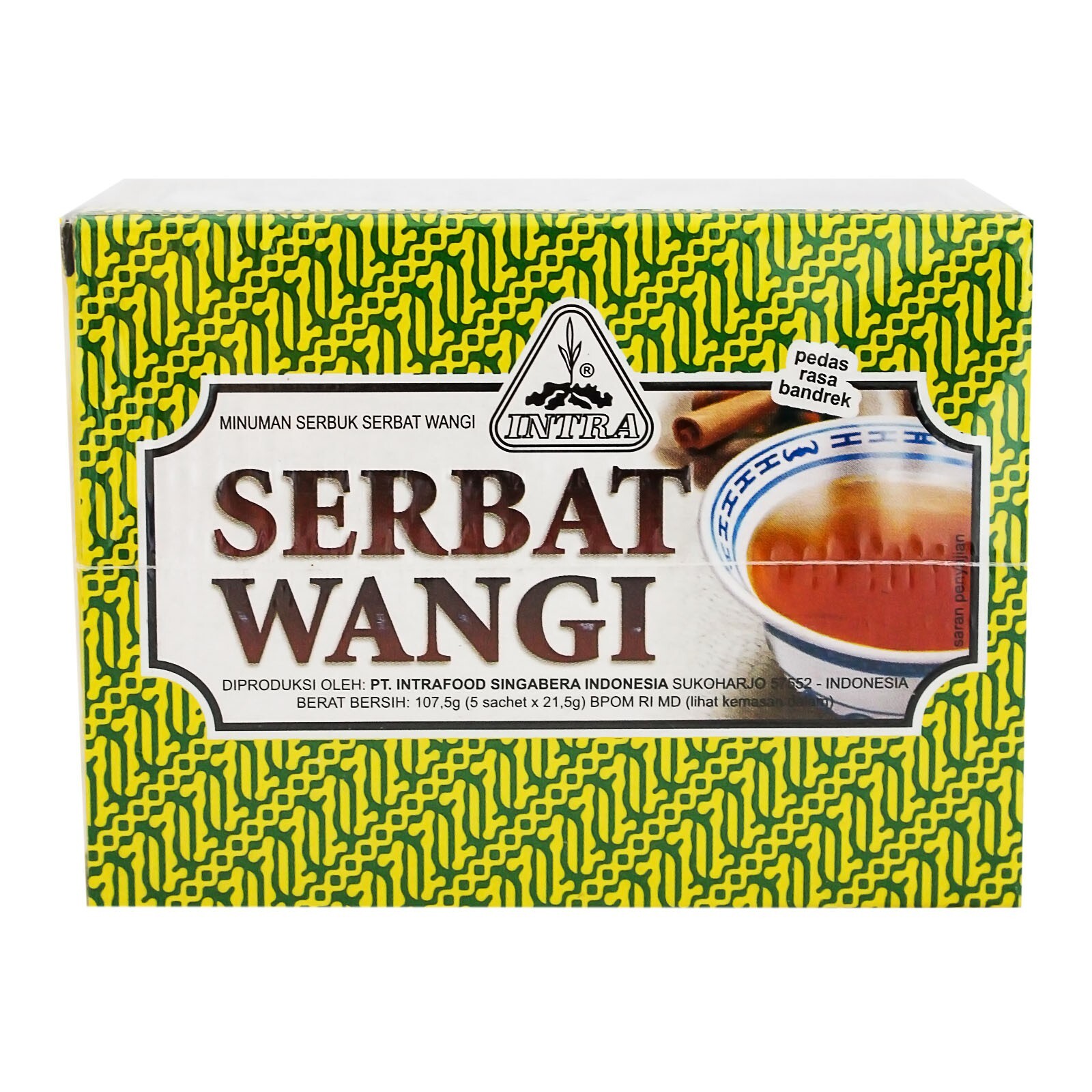 Intrafood Indonesia Ginger Spice Tea Serbat Wangi (21.5g x 5sachets) Box of 1
