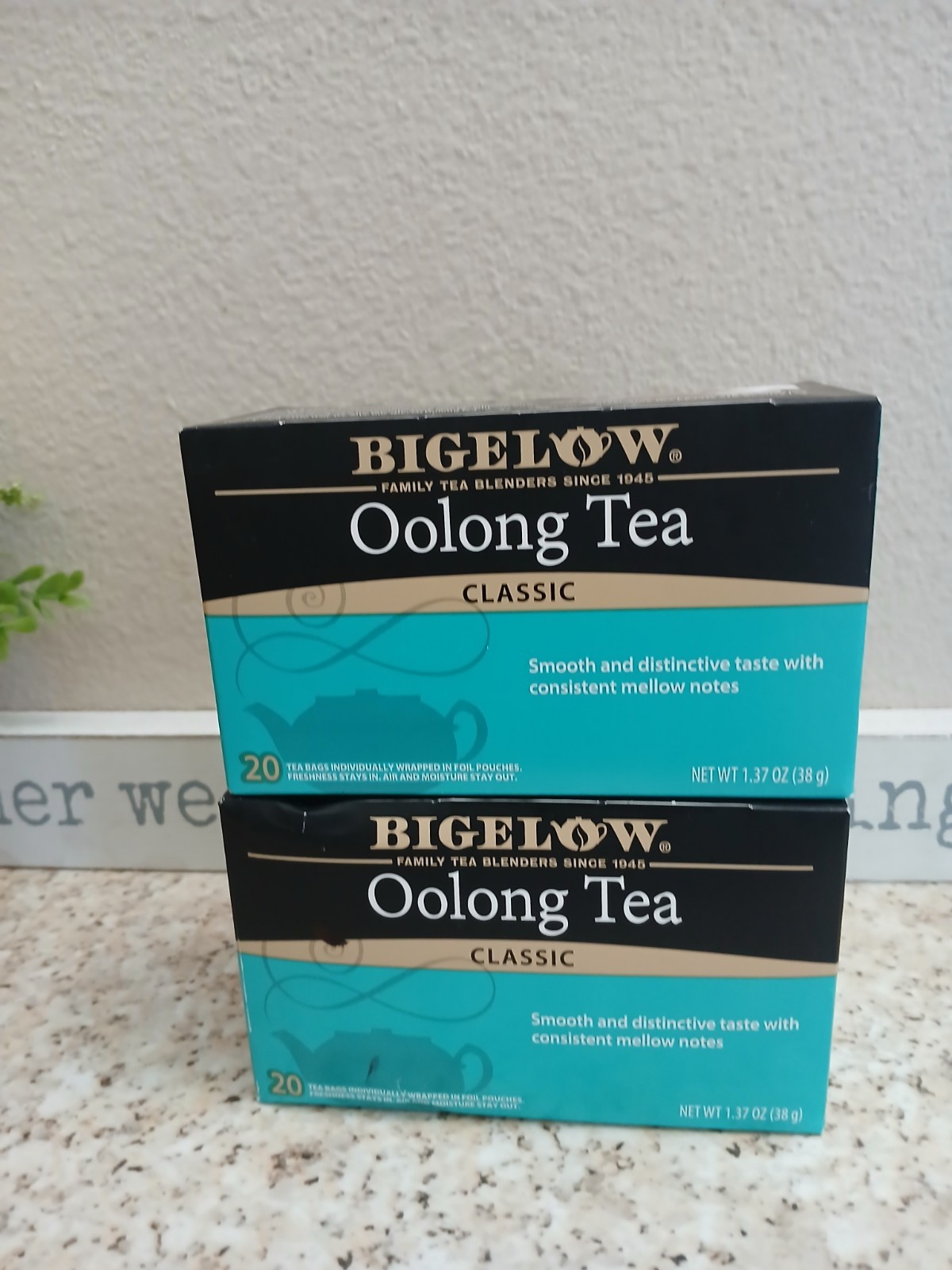 Bigelow Tea Oolong Tea Classic 20 Bag(S) 1.37.oz Exp:05/2027 Lot Of 2 Total 40 B