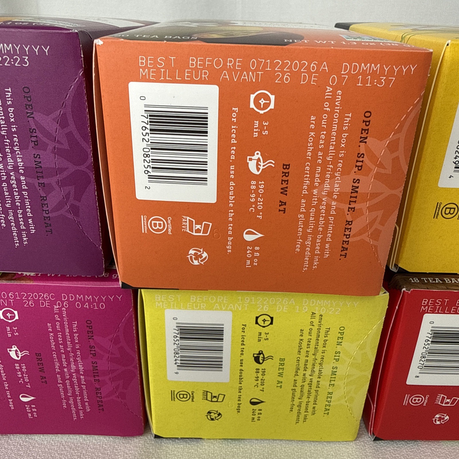 6 Pack Stash Fruity Herbal Tea 6 Flavor Assortment 116 ct Tea Bags BB 12/2026