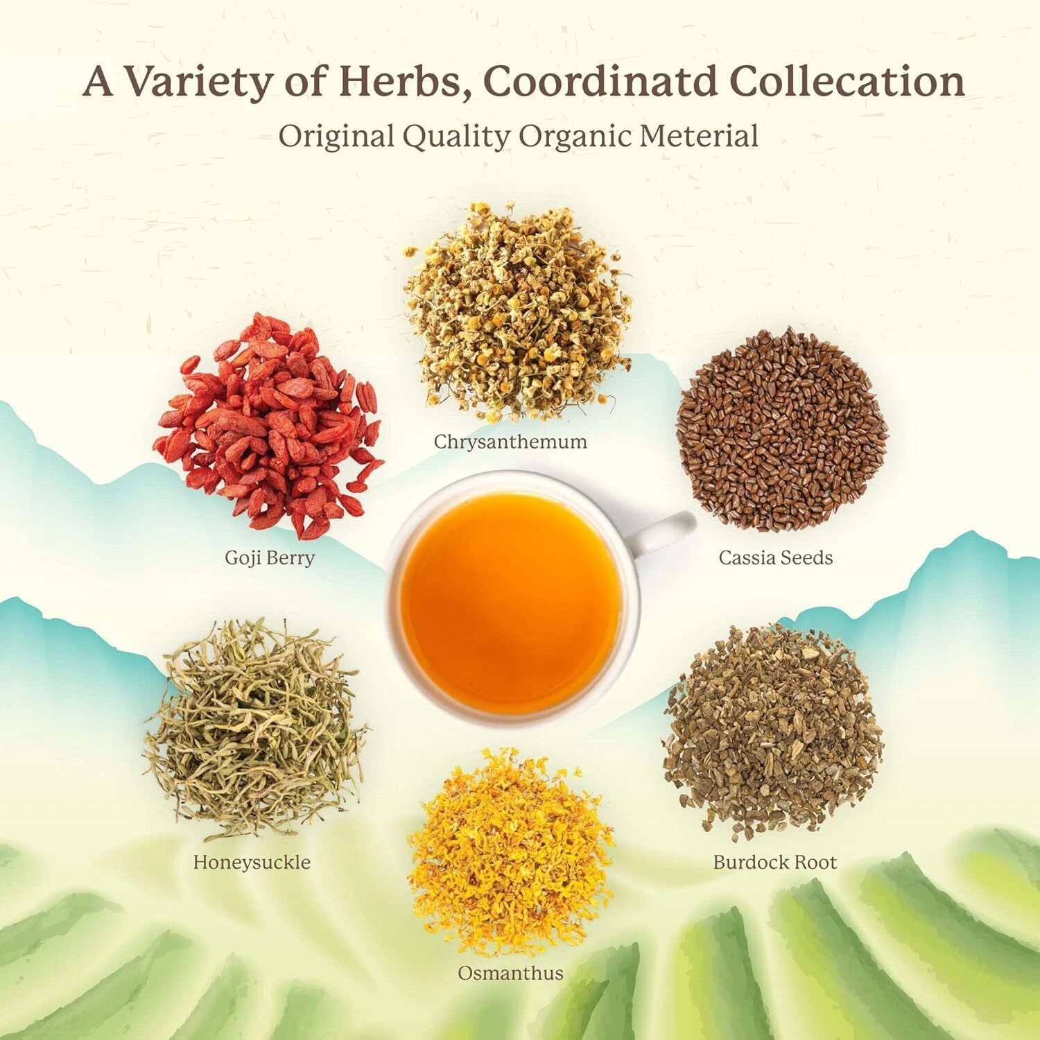 Chrysanthemum Cassia Seeds Tea Bags Combination of Floral Tea 480g (8gX60Bags)