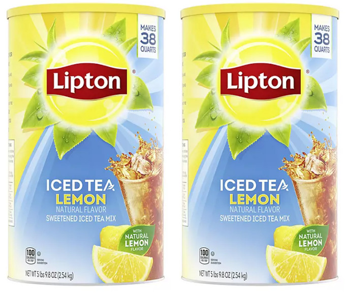 2 pack Lipton Sweetened Iced Tea Mix, Lemon, 89.8 oz. FREE shipping
