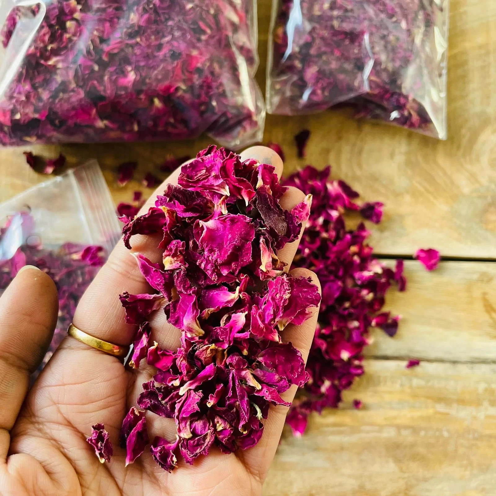Organic Dried Rose Petals 50g | Edible Gulab Patti | Natural Color & Aroma