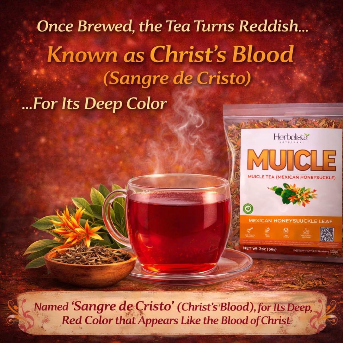 Viral 4oz 114g Muicle Sangre de Cristo Herbal Tea Premium Mexican Honeysuck…