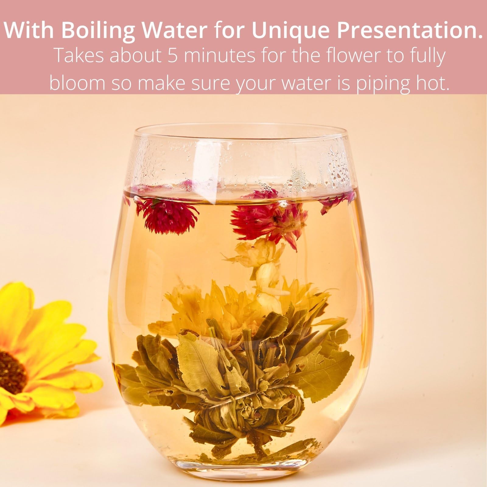Blooming Tea Flowers Gift Set, 10 Unique Varieties Flowering Tea Balls, Indiv…