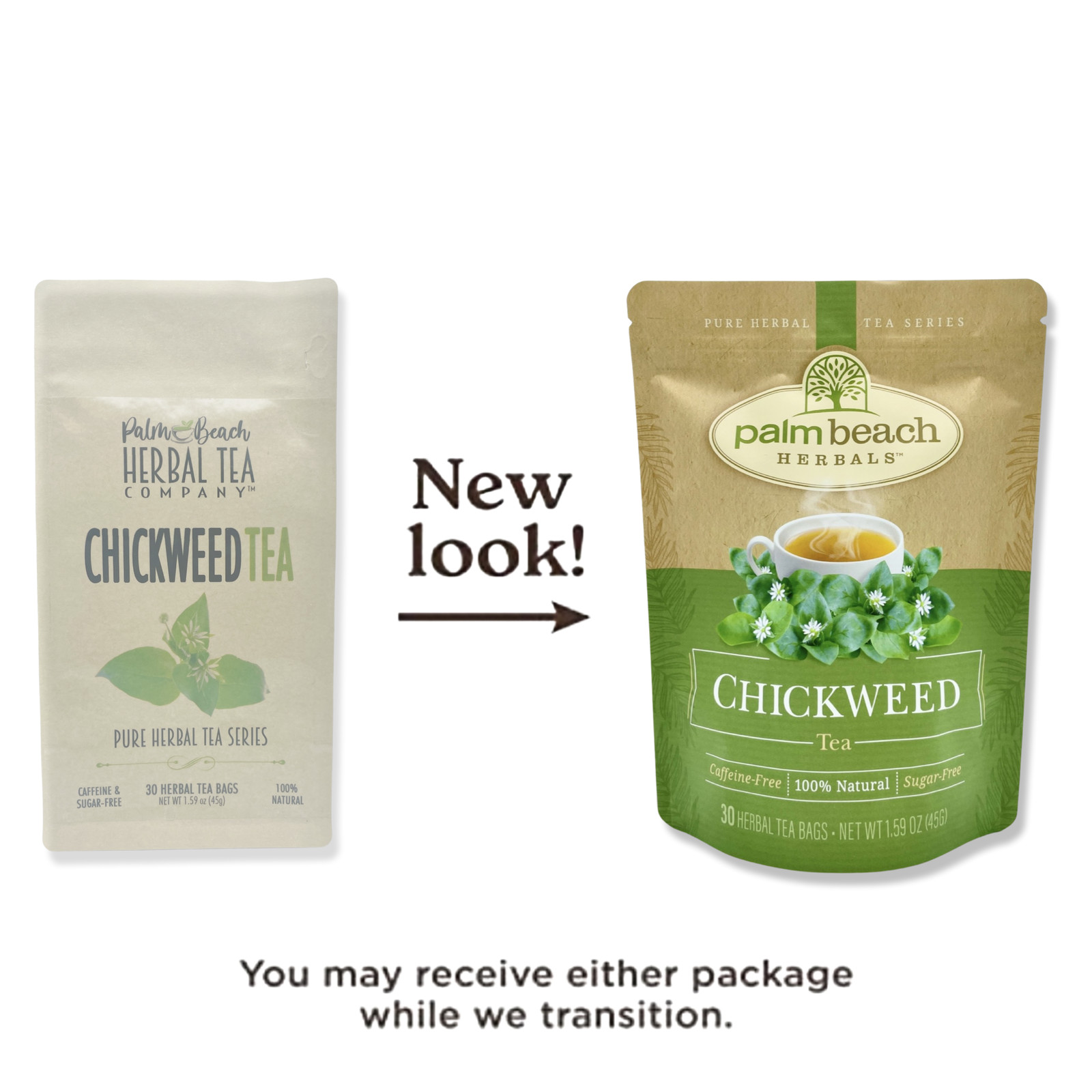 Chickweed Tea by Palm Beach Herbals | 30ct, Caffeine-Free