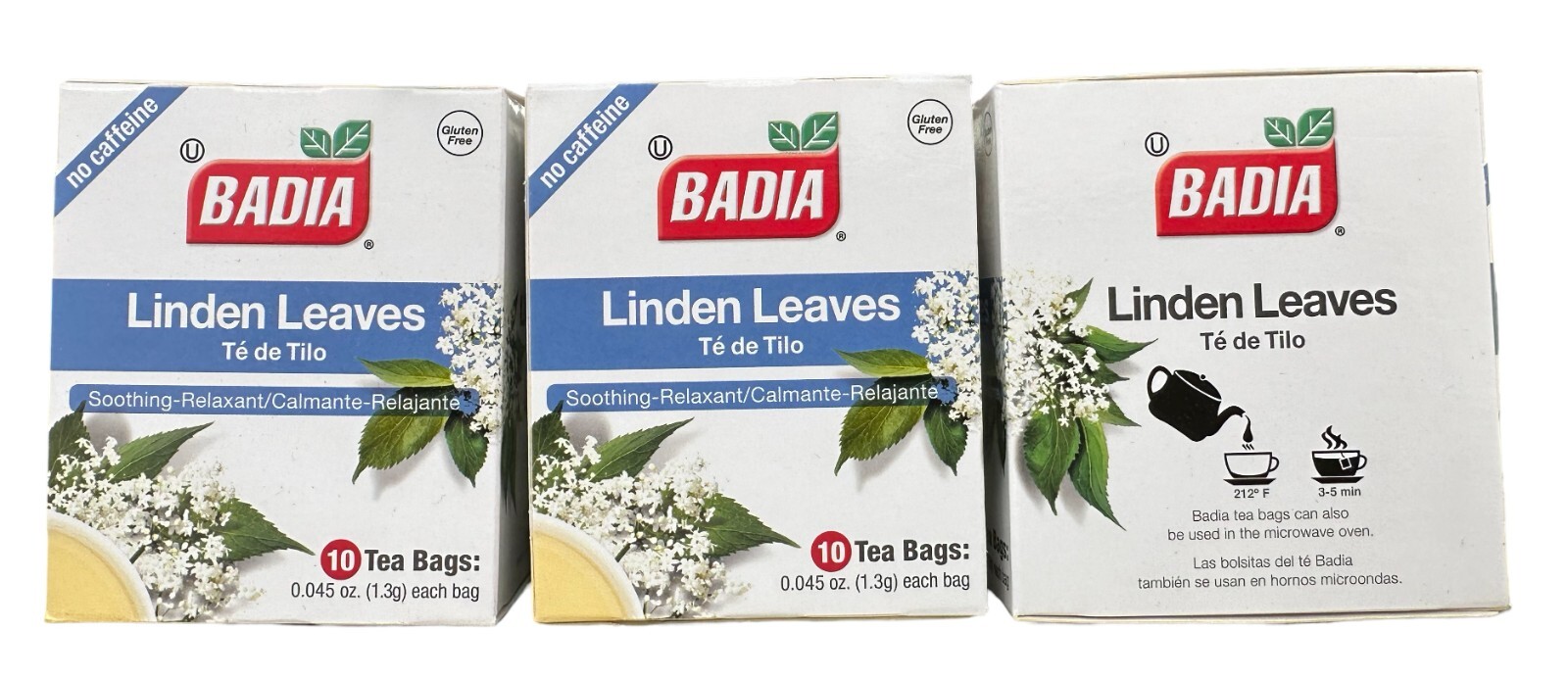 Badia Linden Leaves, Te de Tilo 3 Bag of 10, 30 Tea Bags Total